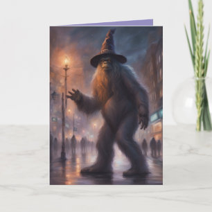 BigFoot PrettigHallowVerjaardagmas grappige groet  Kaart