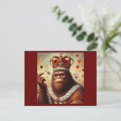 Bigfoot Queen of Hearts Briefkaart (Staand voorkant)