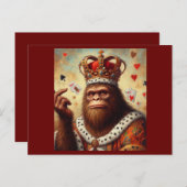 Bigfoot Queen of Hearts Briefkaart (Voorkant / Achterkant)