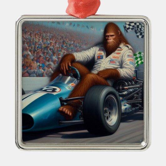 Bigfoot Racecar Metalen Ornament (Voorkant)