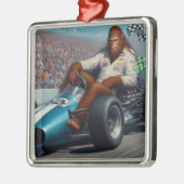 Bigfoot Racecar Metalen Ornament (Links)