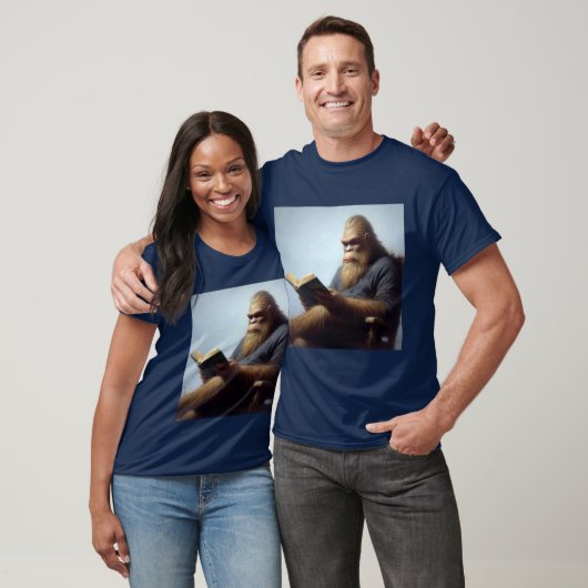 Bigfoot Reading T-shirt (Unisex)