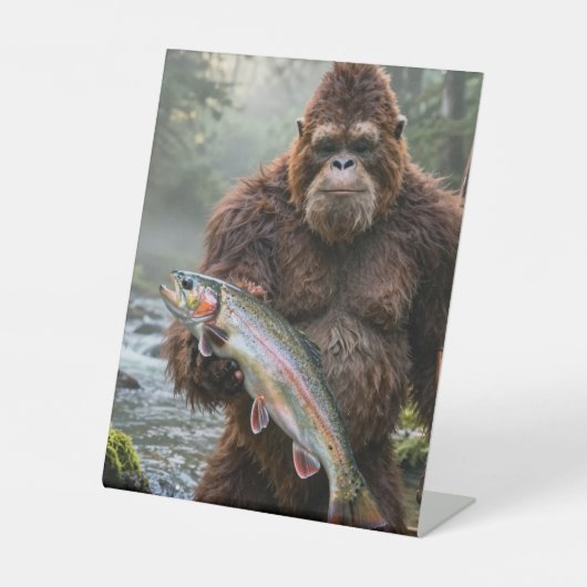 Bigfoot Reclamebord Met Voetstuk (Voorkant)
