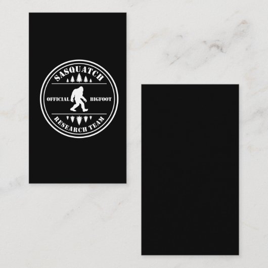 Bigfoot Research Team Finding Sasquatch Humor Visitekaartje (Voorkant / Achterkant)