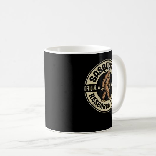 Bigfoot Research Team Retro  Sasquatch Mannen Koffiemok (Voorkant rechts)