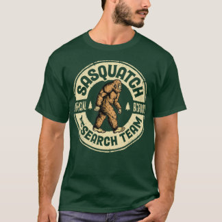 Bigfoot Research Team Retro  Sasquatch Mannen T-shirt