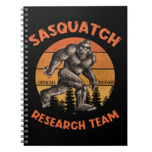 Bigfoot Research Team Retro  Sasquatch Notitieboek
