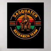 Bigfoot Research Team Retro  Sasquatch Poster (Voorkant)