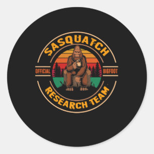 Bigfoot Research Team Retro  Sasquatch Ronde Sticker