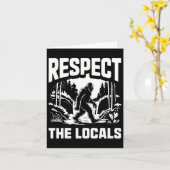 Bigfoot Respect Locals Sasquatch Hunter Camping Hi Kaart (Gele Bloem)