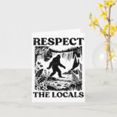 Bigfoot Respect Locals  Sasquatch Park Wome Kaart (Gele Bloem)