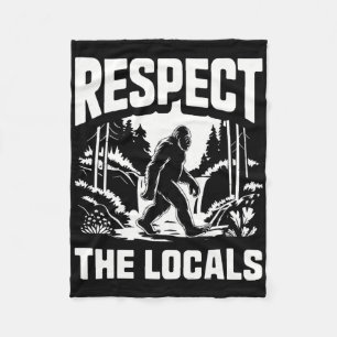 Bigfoot Respecteer Lokale Sasquatch Jager Kamperen Fleece Deken