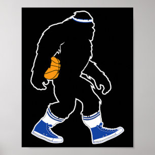 Bigfoot Retro Bysketbyll Gift voor Squatch Believe Poster