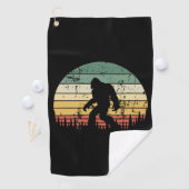 Bigfoot Retro Sunset Gift Golfhanddoek (Insitu)