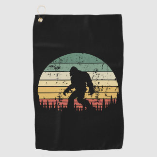 Bigfoot Retro Sunset Gift Golfhanddoek