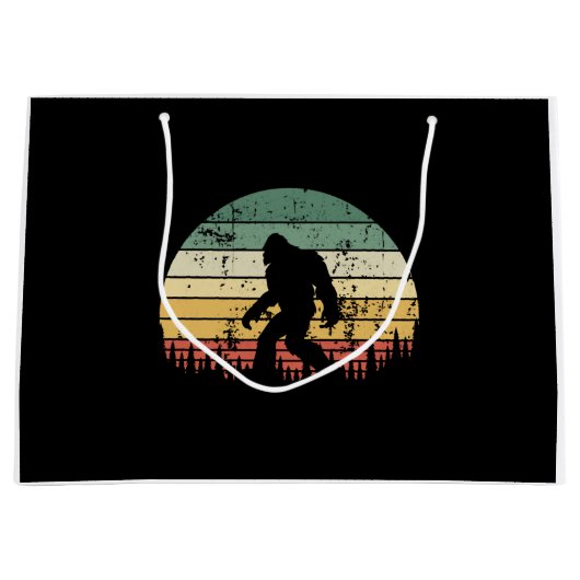 Bigfoot Retro Sunset Gift Groot Cadeauzakje (Voorkant)