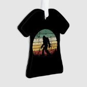 Bigfoot Retro Sunset Gift Ornament (voorkant)
