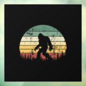Bigfoot Retro Sunset Gift Raamsticker (Vel 3)