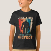 Bigfoot retro T-shirt voor man, dames, heren, kind (Voorkant)