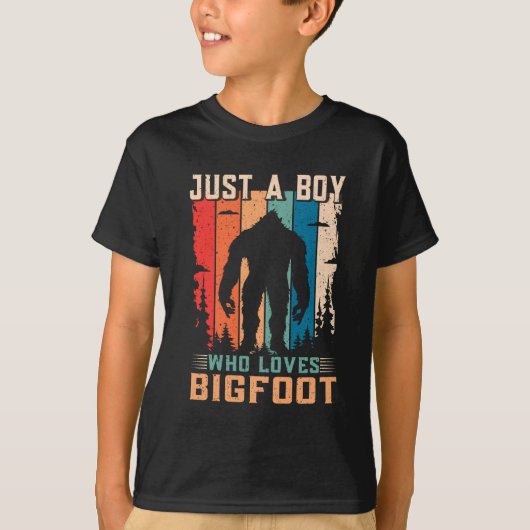 Bigfoot retro T-shirt voor man, dames, heren, kind (Voorkant)