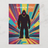 Bigfoot Retro Toekomstige Dimensie Positief Berich Briefkaart (Voorkant)