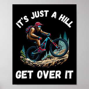 Bigfoot Ride Mountainbike Grappige Sasquatch Fiets Poster