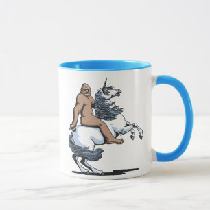 Bigfoot Riding a Unicorn Mok