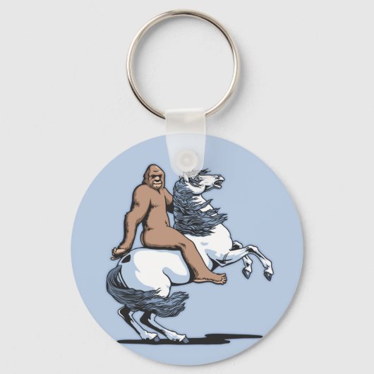 Bigfoot Riding a Unicorn Sleutelhanger (Voorkant)