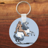 Bigfoot Riding a Unicorn Sleutelhanger (Voorkant)