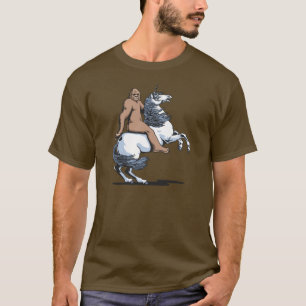 Bigfoot Riding a Unicorn T-shirt