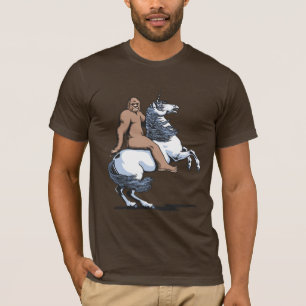 Bigfoot Riding a Unicorn T-shirt