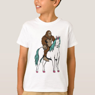 Bigfoot Riding a Unicorn T-shirt