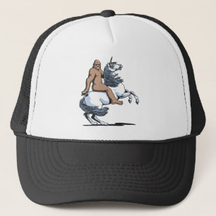 Bigfoot Riding a Unicorn Trucker Pet
