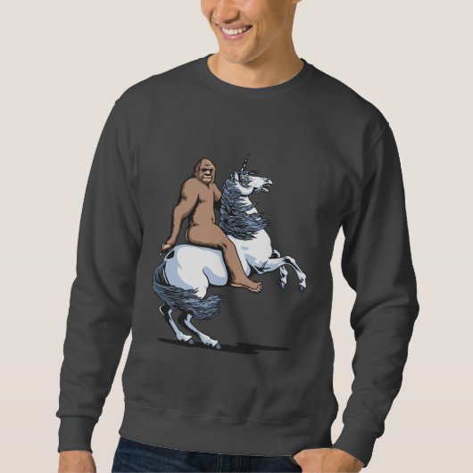 Bigfoot Riding a Unicorn Trui (Voorkant)