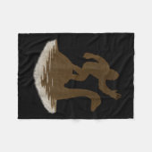 Bigfoot Riding Loch Ness Monster Funny Sasquatch  Fleece Deken (Voorkant (Horizontaal))