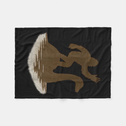Bigfoot Riding Loch Ness Monster Funny Sasquatch  Fleece Deken (Voorkant (Horizontaal))