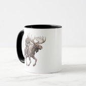 Bigfoot Riding Moose Mok (Voorkant links)