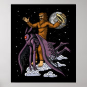 Bigfoot Riding Mothman Poster (Voorkant)