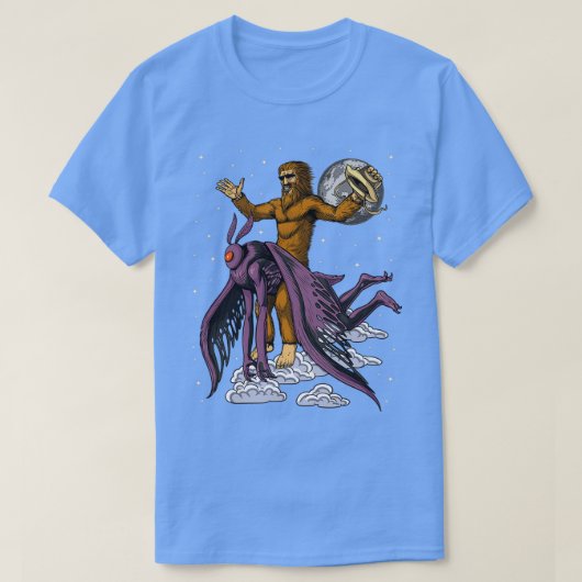 Bigfoot Riding Mothman T-shirt (Design voorkant)