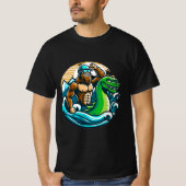 Bigfoot Riding Nessie T-shirt (Voorkant)