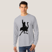 Bigfoot Riding Ostrich T-shirt (Voorkant volledig)