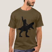 Bigfoot Riding T-Rex T-shirt (Voorkant)