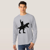 Bigfoot Riding T-Rex T-shirt (Voorkant volledig)