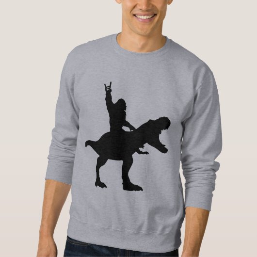Bigfoot Riding T-Rex Trui (Voorkant)