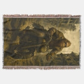 Bigfoot Riding Through a Post-Apocalyptic City Deken (Voorkant)