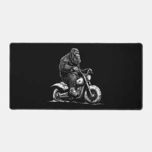 Bigfoot Rijden op een motorfiets Funny Sasquatch M Bureaumat