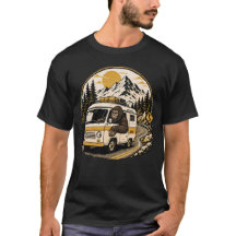Bigfoot rijdt camperbus vintage roadtrip