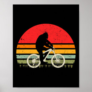 Bigfoot rijdt op een fiets Mtb mountainbiken fiets Poster