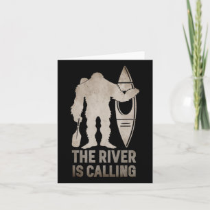 Bigfoot River Kayak Sasquatch Camping Kano Gift Kaart