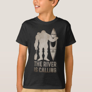 Bigfoot Rivier Kayak Sasquatch Camping Canoe Cadea T-shirt